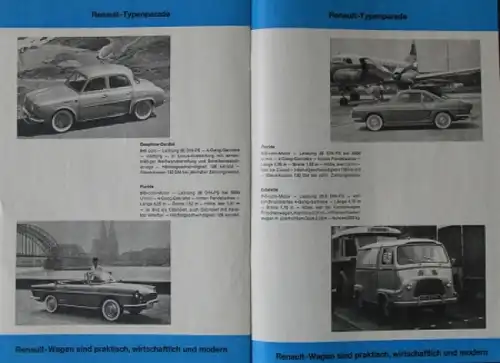 Renault Modellprogramm 1960 Automobilprospekt (7277)