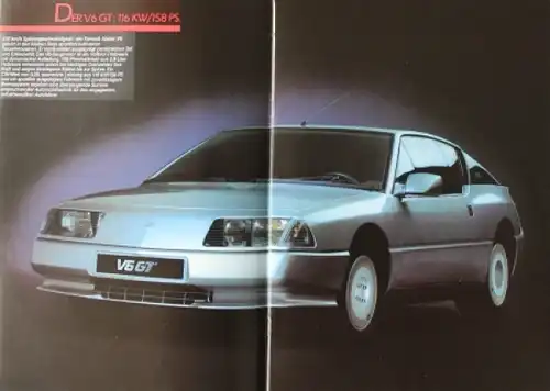 Renault Alpine A 310 Modellprogramm 1982 Automobilprospekt (7284)
