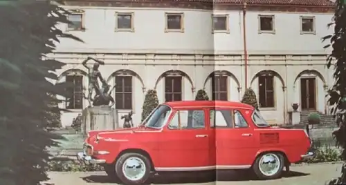 Skoda 1000 MB DeLuxe Modellprogramm 1968 Automobilprospekt (7288)