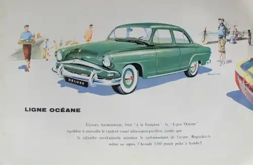 Simca Aronde Modellprogramm 1956 Automobilprospekt (7291)