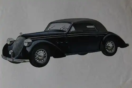 Steyr 220 Kabriolett Modellprogramm 1939 Automobilprospekt (7306)
