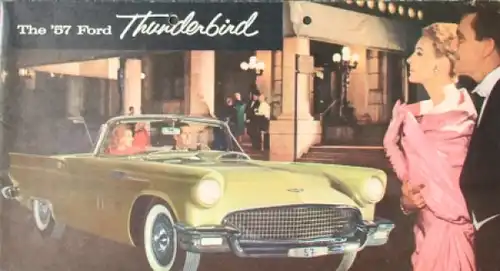 Ford Thunderbird Modellprogramm 1957 Automobilprospekt (7332)