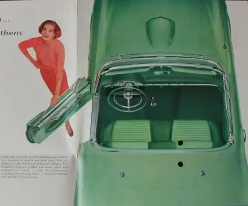Ford Thunderbird Modellprogramm 1957 Automobilprospekt (7332)