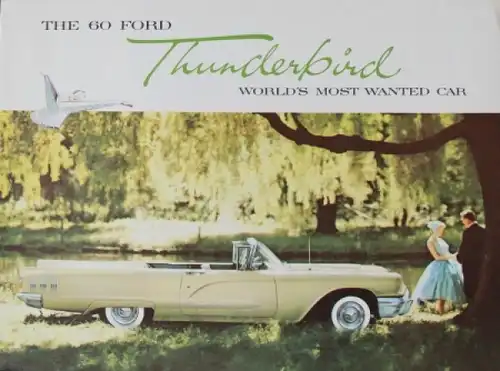 Ford Thunderbird Modellprogramm 1960 Automobilprospekt (7355)