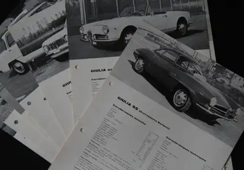 Alfa Romeo Modellprogramm 1962 Automobilprospekt-Mappe (7097)