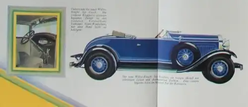 Willys-Knight Six Modellprogramm 1928 Automobilprospekt (7365)