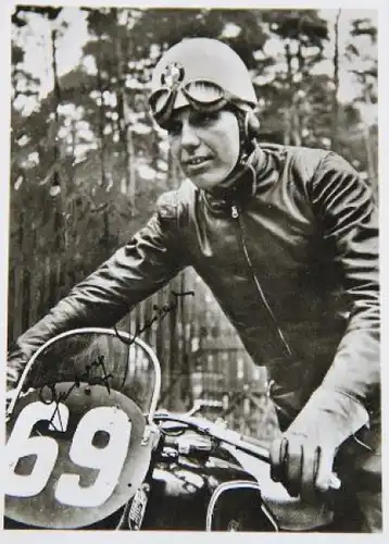 Georg Meier Motorrad-Rennfahrer 1963 Original-Autogramm (7377)