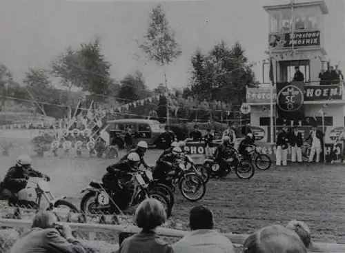 Motorradrennen Startformation Nürburgring 1960 Originalfoto (7389)