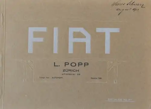 Fiat Modellprogramm 1911 Prunkkatalog (7411)