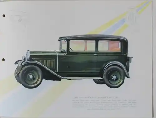 Fiat 514 Modellprogramm 1930 Automobilprospekt (7425)