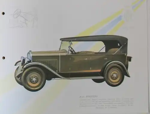 Fiat 514 Modellprogramm 1930 Automobilprospekt (7425)