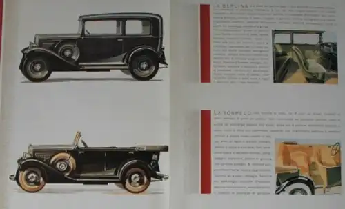 Fiat Balilla Modellprogramm 1934 Automobilprospekt (7427)