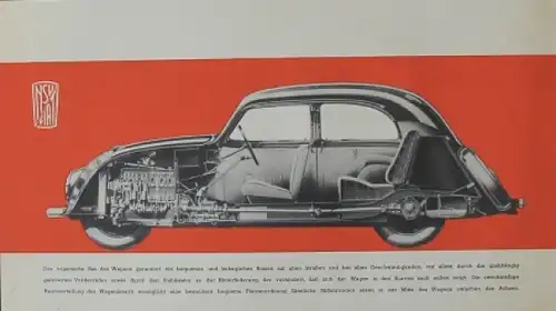 Fiat NSU 1500 Modellprogramm 1938 Automobilprospekt (7434)