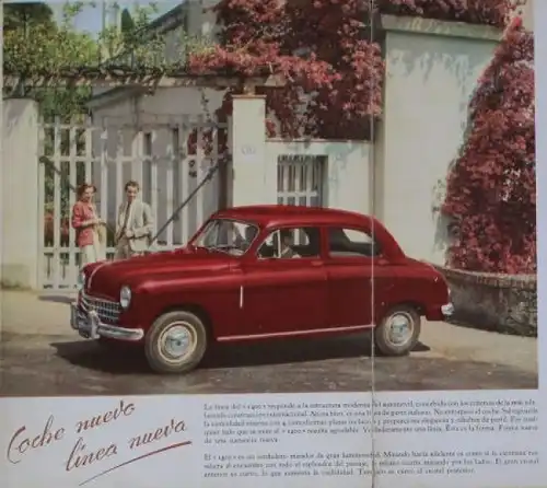 Fiat 1400 Modellprogramm 1949 Automobilprospekt (7443)