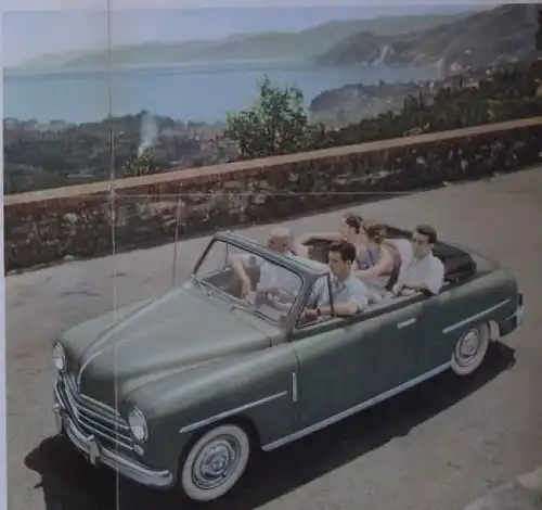 Fiat 1400 Modellprogramm 1949 Automobilprospekt (7443)