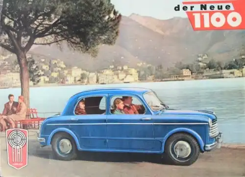 Steyr Fiat 1100 Modellprogramm 1953 Automobilprospekt (7446)