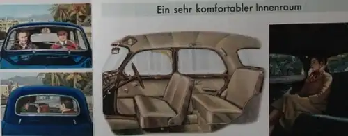 NSU Fiat 1100 Modellprogramm 1954 Automobilprospekt  (7447)