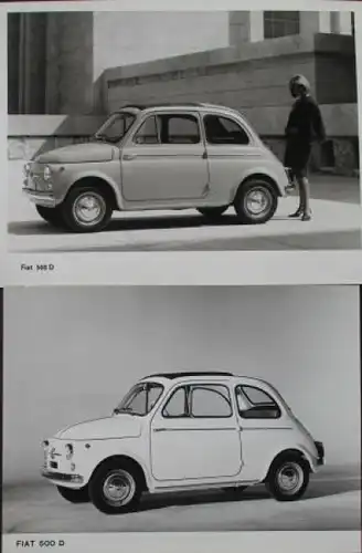 Fiat 500 D 1967 vier Werksfotos (7460)