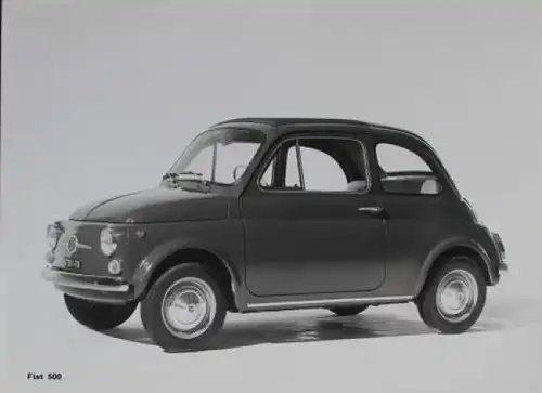 Fiat 500 D 1967 vier Werksfotos (7460)