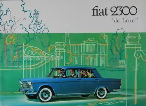 Fiat 2300 DeLuxe Modellprogramm 1959 Automobilprospekt (7464)