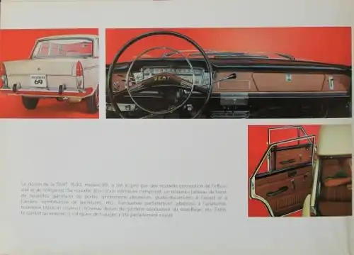 Seat 1500 Modellprogramm 1963 Automobilprospekt (7466)