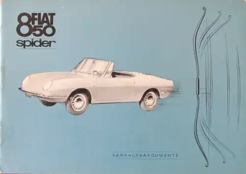 Fiat 850 Spider Modellprogramm 1966 interner Händler-Prospekt (7476)