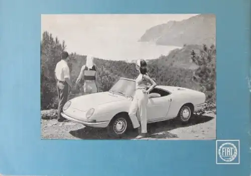 Fiat 850 Spider Modellprogramm 1966 interner Händler-Prospekt (7476)