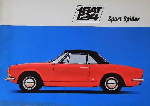Fiat 124 Sport Spider Modellprogramm 1967 Automobilprospekt (7478)