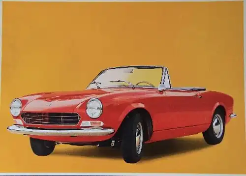 Fiat 124 Sport Spider Modellprogramm 1967 Automobilprospekt (7478)