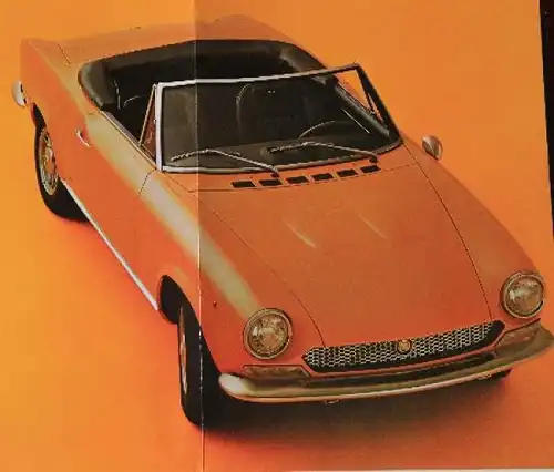 Fiat 124 Sport Spider Modellprogramm 1970 Automobilprospekt (7481)