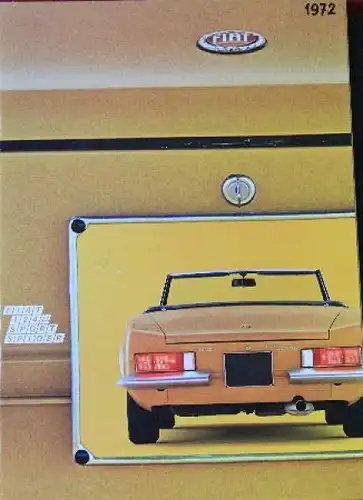 Fiat 124 Sport Spider Modellprogramm 1972 Automobilprospekt (7483)