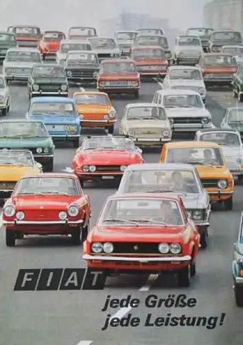 Fiat Modellprogramm 1971 Automobilprospekt (7486)
