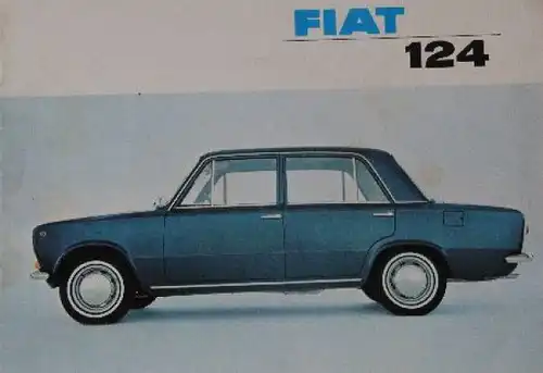 Fiat 124 Modellprogramm 1966 Automobilprospekt (7488)