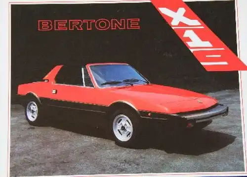 Fiat X 1/9 Bertone Modellprogramm 1982 Automobilprospekt (7492)