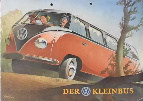 Volkswagen T1 Transporter Modellprogramm 1952 Kleinbus Reuters-Motive Automobilprospekt (7501)