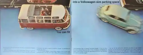 Volkswagen T1 Transporter Modellprogramm 1964 "You can with a Volkswagen" Automobilprospekt (7510)