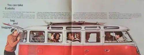 Volkswagen T1 Transporter Modellprogramm 1964 "You can with a Volkswagen" Automobilprospekt (7510)