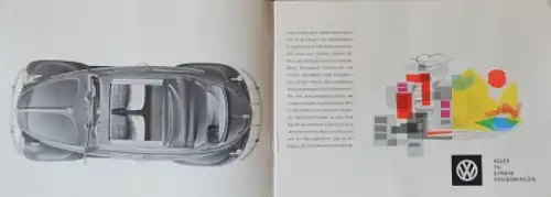 Volkswagen Käfer Modellprogramm 1964 "Alles in einem Volkswagen" Automobilprospekt (7548)