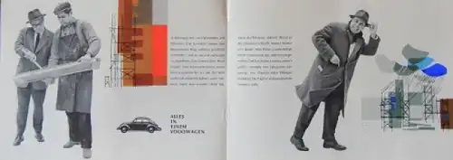 Volkswagen Käfer Modellprogramm 1964 "Alles in einem Volkswagen" Automobilprospekt (7548)