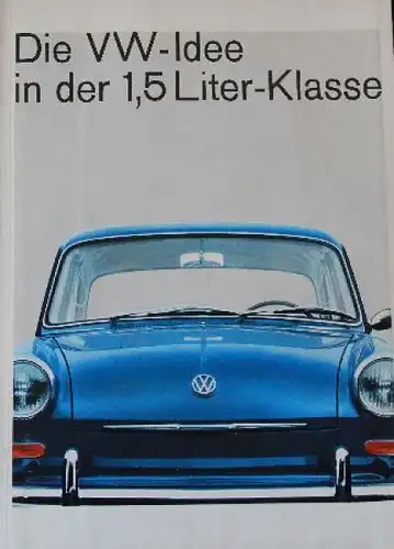 Volkswagen 1500 Modellprogramm 1965 Automobilprospekt (7581)