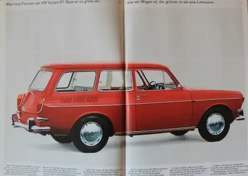 Volkswagen 1500 Modellprogramm 1965 Automobilprospekt (7581)