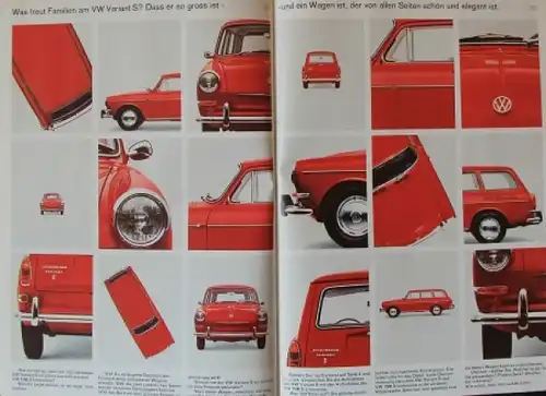 Volkswagen 1500 Modellprogramm 1965 Automobilprospekt (7581)