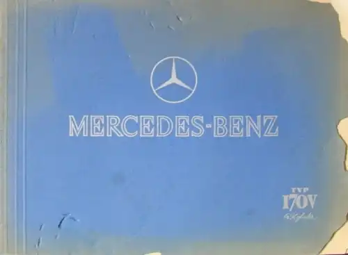 Mercedes-Benz 170 V Modellprogramm 1938 Automobilprospekt (7620)