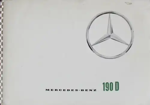 Mercedes-Benz 190 D Modellprogramm 1959 Automobilprospekt (7622)