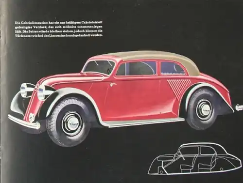 Mercedes-Benz 130 H Modellprogramm 1934 Automobilprospekt (7624)