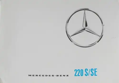 Mercedes-Benz 220 S/SE Modellprogramm 1964 Automobilprospekt (7629)