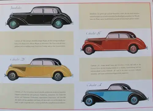 Mercedes-Benz 230 Modellprogramm 1939 Automobilprospekt (7634)