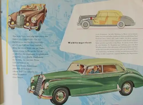 Mercedes-Benz 300 Modellprogramm 1954 Liska Automobilprospekt (7645)