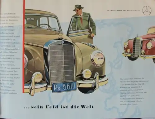 Mercedes-Benz 300 Modellprogramm 1954 Liska Automobilprospekt (7645)