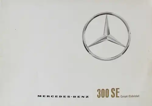 Mercedes-Benz 300 SE Cabriolet Modellprogramm 1964 Automobilprospekt (7649)
